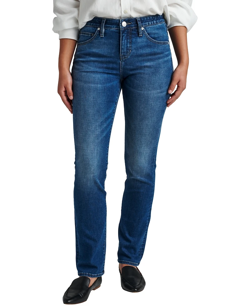 Jag Women's Ruby Comfort Stretch Mid Rise Straight Jeans