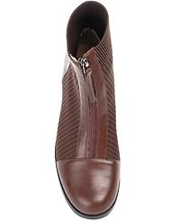 Journee Collection Women's Bexlie Front Zip Knit Ankle Booties