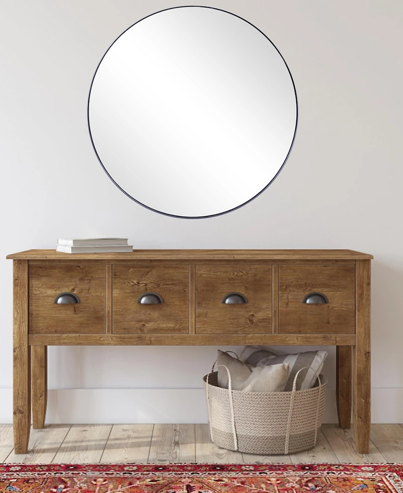 Round Metal Frame Mirror