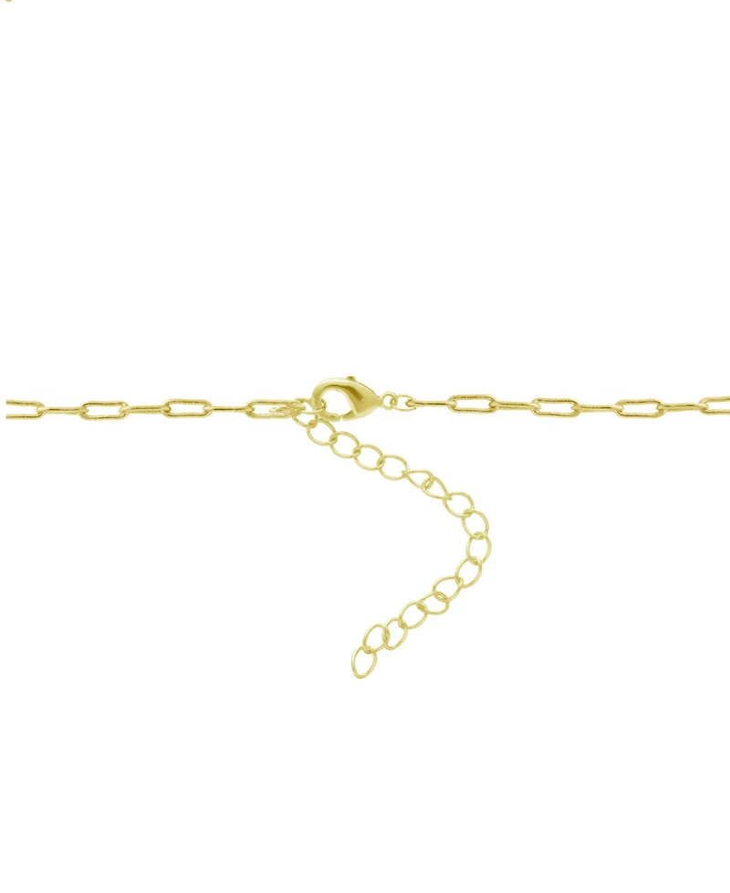 And Now This Cubic Zirconia Butterfly Necklace, Gold Plate 16+2" extender