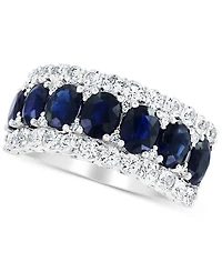 Effy Blue & White Sapphire Ring (3-1/2 ct. t.w.) Diamond (1/20 14k Gold. (Also available Emerald and Pink Sapphire)