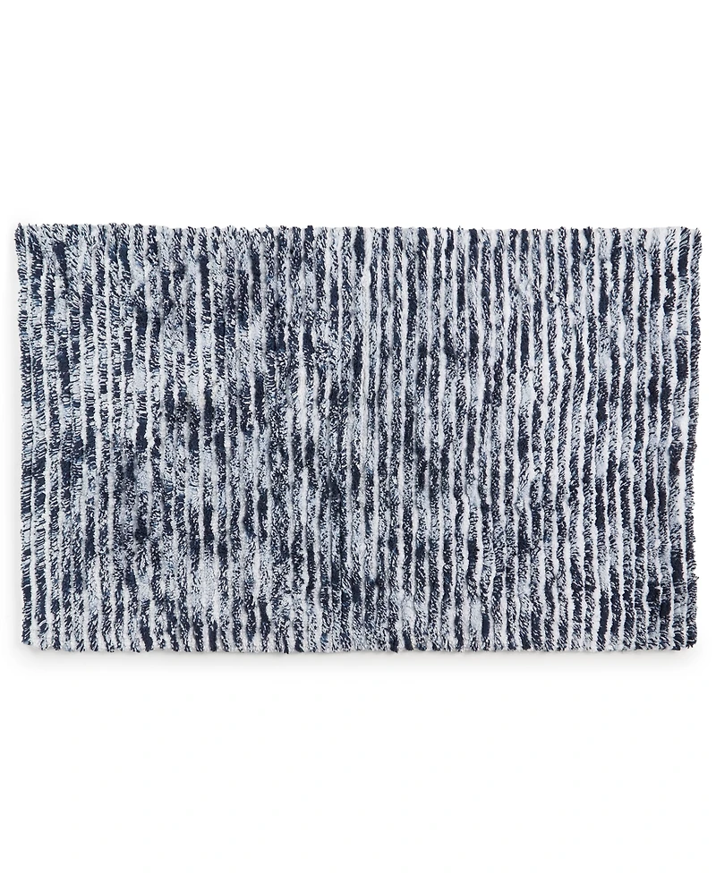 Hotel Collection Textured Stripe Bath Rug, 22" x 36", Exclusively at Macy's
