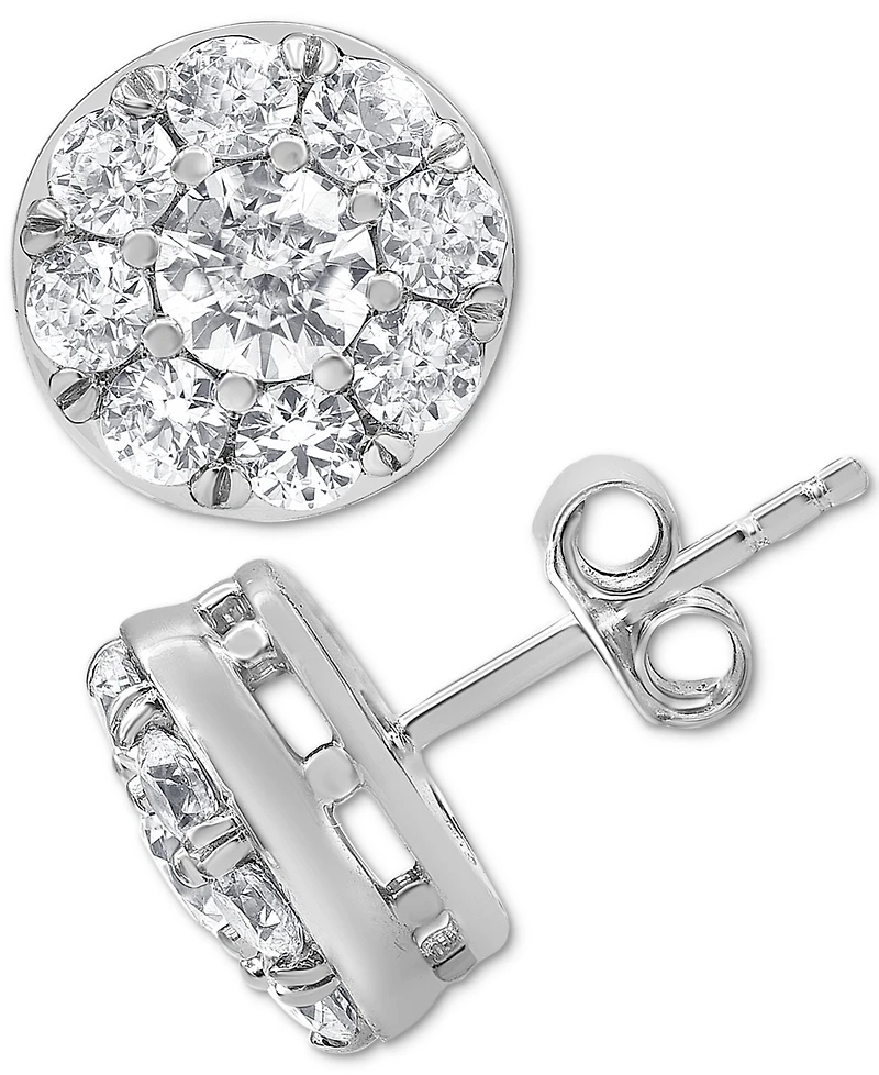 Diamond Halo Stud Earrings (2 ct. t.w.) in 14k White Gold