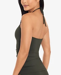 Lauren Ralph High Neck Halterkini Top