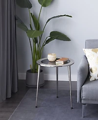 Contemporary Aluminum Accent Table