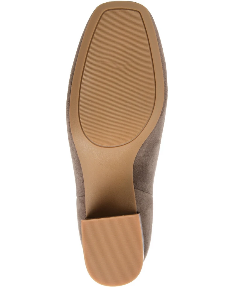 Journee Collection Women's Audrina Stacked Heel Dress Booties