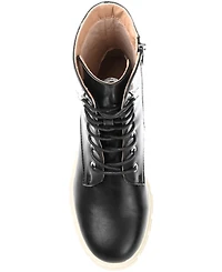 Journee Collection Women's Madelynn Lace Up Lug Sole Combat Boots