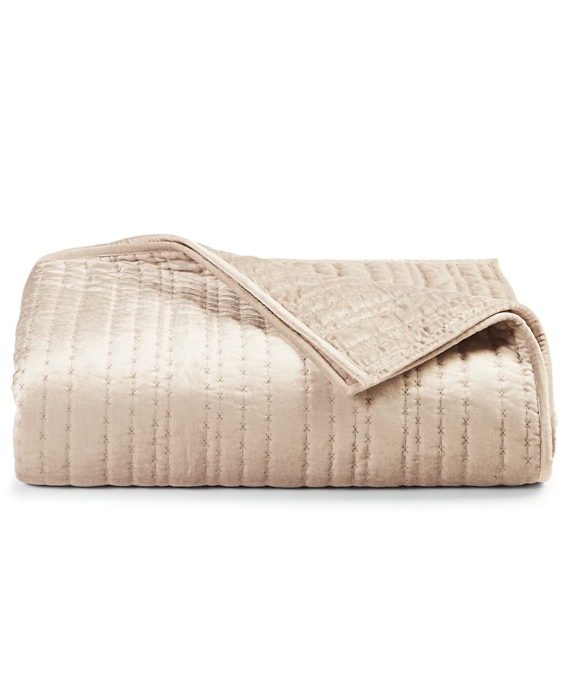 Hotel Collection Variegated Stripe Velvet Coverlet Set, Full/Queen, Exclusively at Macy's