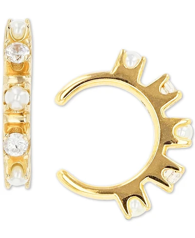 Imitation Pearl & Cubic Zirconia Ear Cuffs