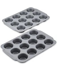 Farberware Nonstick Bakeware Double Batch Muffin and Cupcake Pan Set, 2-Piece