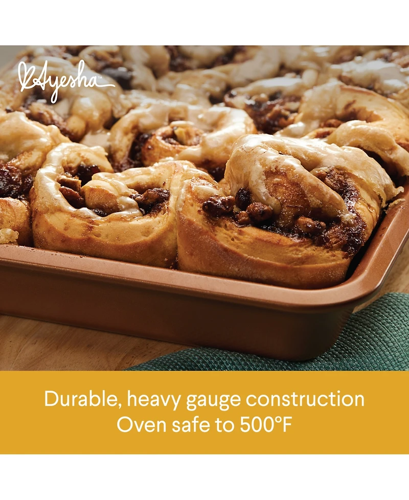 Ayesha Curry Bakeware Nonstick Cookie Pan, Loaf Pan, and Cake Pan Set, 7-Piece