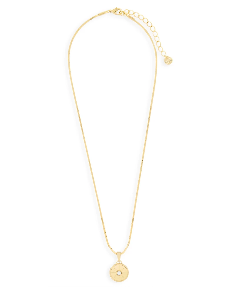 Rosa 14K Gold Plated Coin Pendant Necklace