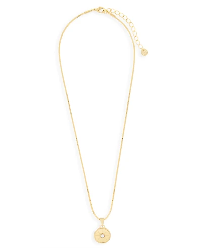 Rosa 14K Gold Plated Coin Pendant Necklace