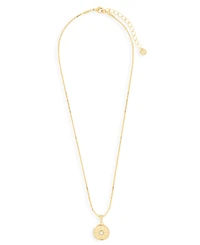 Rosa 14K Gold Plated Coin Pendant Necklace