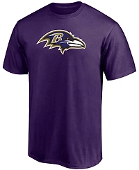Men's Lamar Jackson Purple Baltimore Ravens Player Icon Name and Number T-shirt