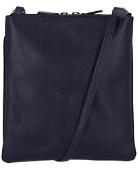 Giani Bernini Triple-Zip Pebble Leather Dasher Crossbody
