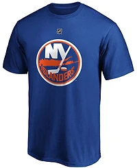 Men's Mathew Barzal Royal New York Islanders Team Authentic Stack Name and Number T-shirt