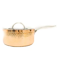 BergHOFF Vintage Tri-Ply Copper 8" Saucepan 3qt. with Lid, Hammered