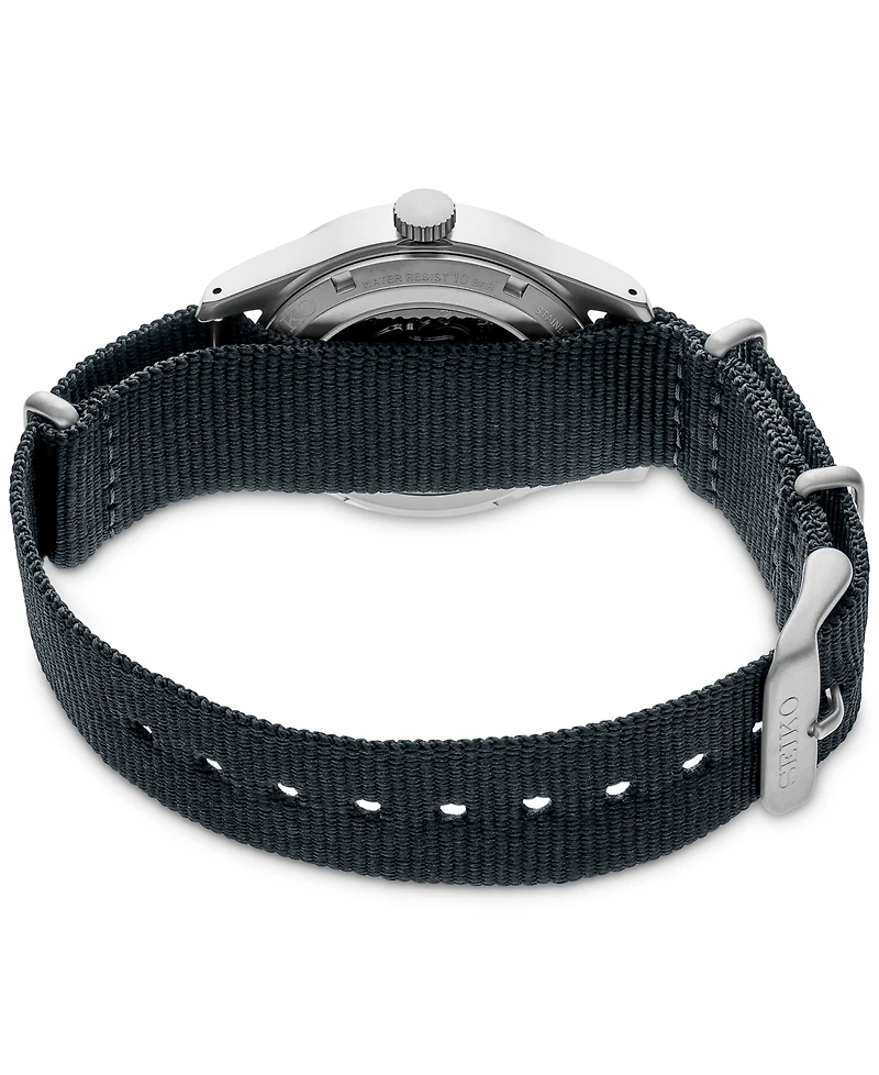 Seiko Men's Automatic 5 Sports Gray Nylon Strap Watch 43mm