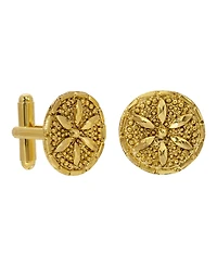 2028 14K Gold-tone Round Cufflinks