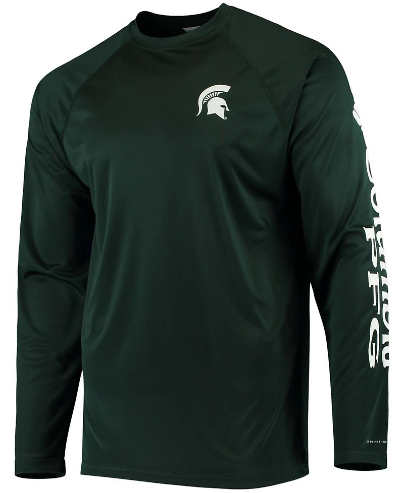 Men's Pfg Green Michigan State Spartans Terminal Tackle Omni-Shade Long Sleeve T-shirt