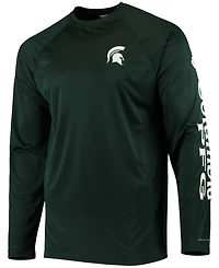 Men's Pfg Green Michigan State Spartans Terminal Tackle Omni-Shade Long Sleeve T-shirt