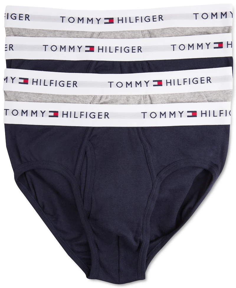 Tommy Hilfiger Men's 4-Pack Classic Cotton Moisture-Wicking Briefs