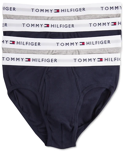 Tommy Hilfiger Men's 4-Pack Classic Cotton Moisture-Wicking Briefs