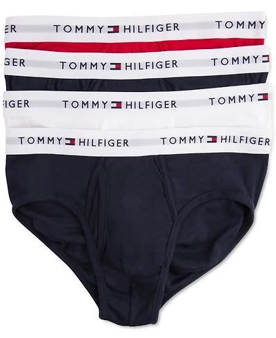 Tommy Hilfiger Men's 4-Pack Classic Cotton Moisture-Wicking Briefs
