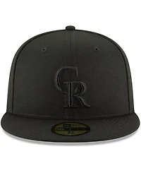 Men's Black Colorado Rockies Primary Logo Basic 59FIFTY Fitted Hat