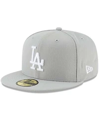 Men's Gray Los Angeles Dodgers Fashion Color Basic 59FIFTY Fitted Hat