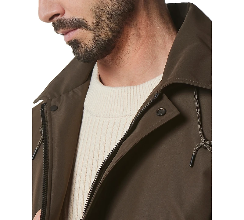 Marc New York Men's Merrimack City Rain Topper with Removable Hood