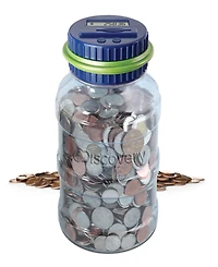 Discovery Kids Digital Coin-Counting Money Jar with Lcd Screen