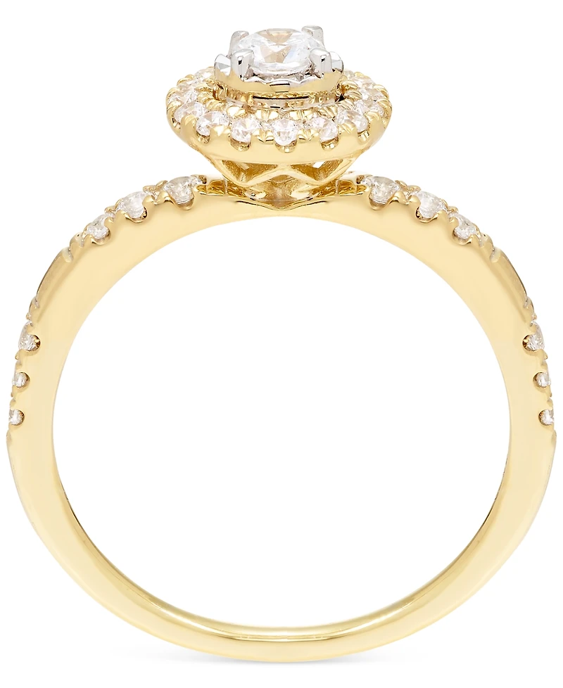 Diamond Halo Ring (1/2 ct. t.w.) in 14k Gold