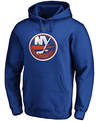 Men's Mathew Barzal Royal New York Islanders Authentic Stack Name and Number Pullover Hoodie