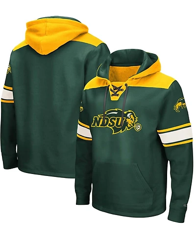 Men's Green Ndsu Bison 2.0 Lace-Up Logo Pullover Hoodie
