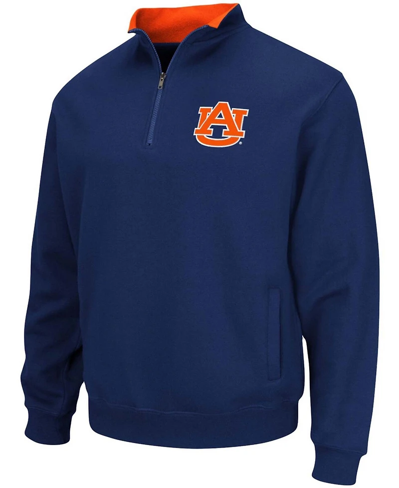 Men's Navy Auburn Tigers Tortugas Logo Quarter-Zip Pullover Jacket