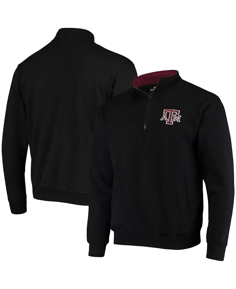 Men's Black Texas A M Aggies Tortugas Logo Quarter-Zip Jacket