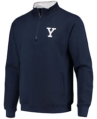 Men's Colosseum Yale Bulldogs Tortugas Team Logo Quarter-Zip Jacket