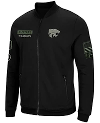 Men's Black Kansas State Wildcats Oht Military-Inspired Appreciation High-Speed Bomber Full-Zip Jacket