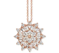 Le Vian Nude Diamond Snowflake Cluster 18" Pendant Necklace (7/8 ct. t.w.) in 14k Rose Gold