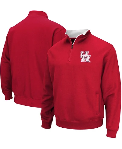 Men's Red Houston Cougars Tortugas Logo Quarter-Zip Pullover Jacket