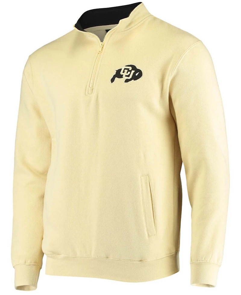 Men's Gold-Tone Colorado Buffaloes Tortugas Logo Quarter-Zip Jacket