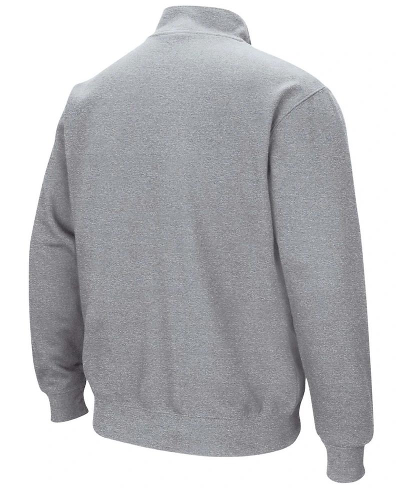 Men's Heather Gray Ohio State Buckeyes Tortugas Team Logo Quarter-Zip Jacket