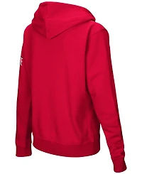 Women's Scarlet Ohio State Buckeyes Arched Name Full-Zip Hoodie