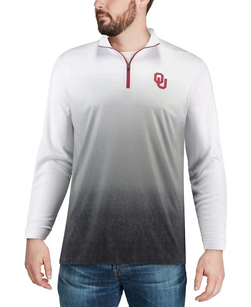 Men's Gray Oklahoma Sooners Magic Team Logo Quarter-Zip Jacket