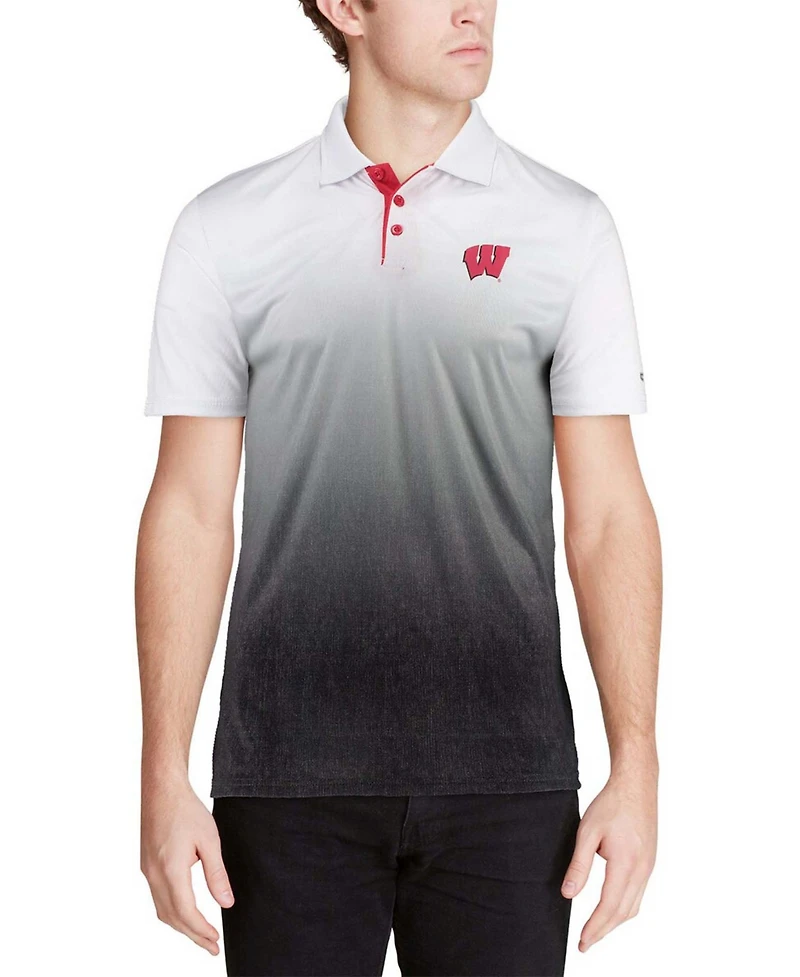 Men's Heather Gray Wisconsin Badgers Magic Team Logo Polo Shirt