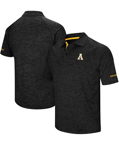 Men's Heather Black Appalachian State Mountaineers Down Swing Polo Shirt