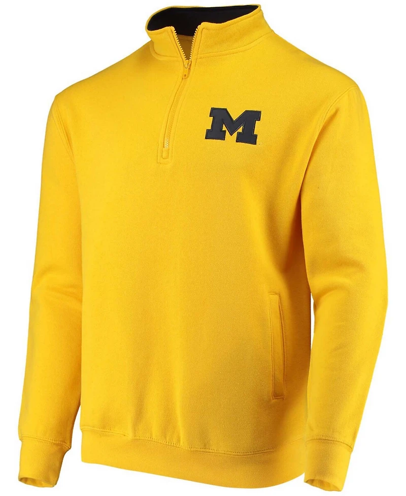 Men's Maize Michigan Wolverines Tortugas Logo Quarter-Zip Jacket