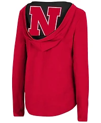 Women's Scarlet Nebraska Huskers Catalina Hoodie Long Sleeve T-shirt